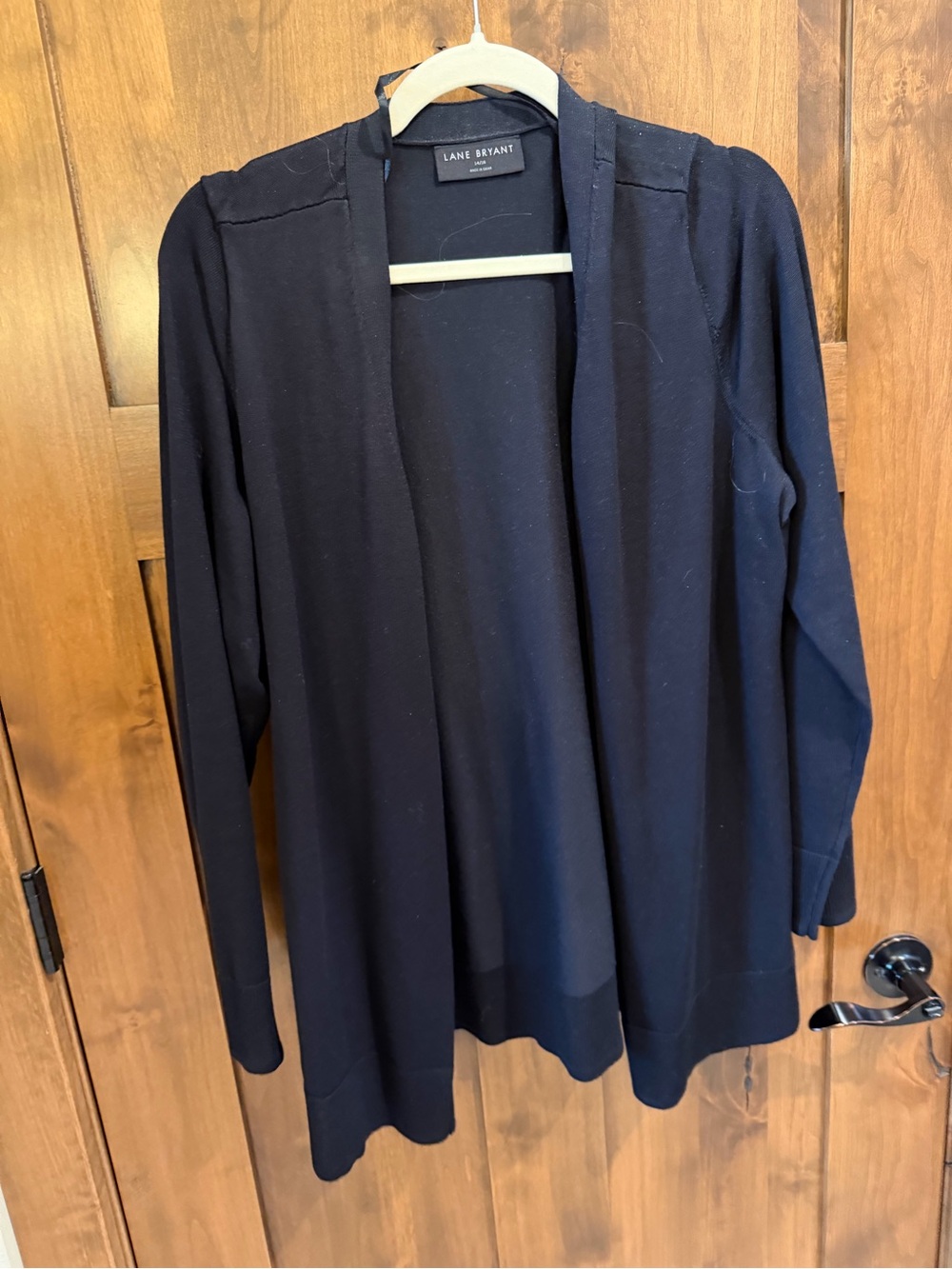 Lane Bryant Black Open Front Cardigan